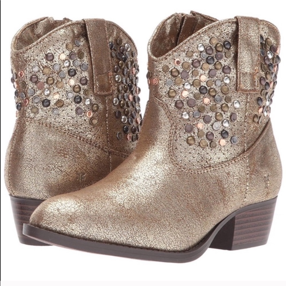 NWOT FRYE Girl's Deborah Western Studded Bootie